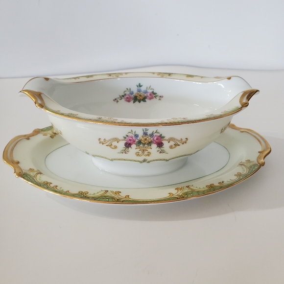 Vtg Noritake WINTON Gravy Boat w/Attached Underplate Made In Japan No Chips EUC! - Picture 2 of 16